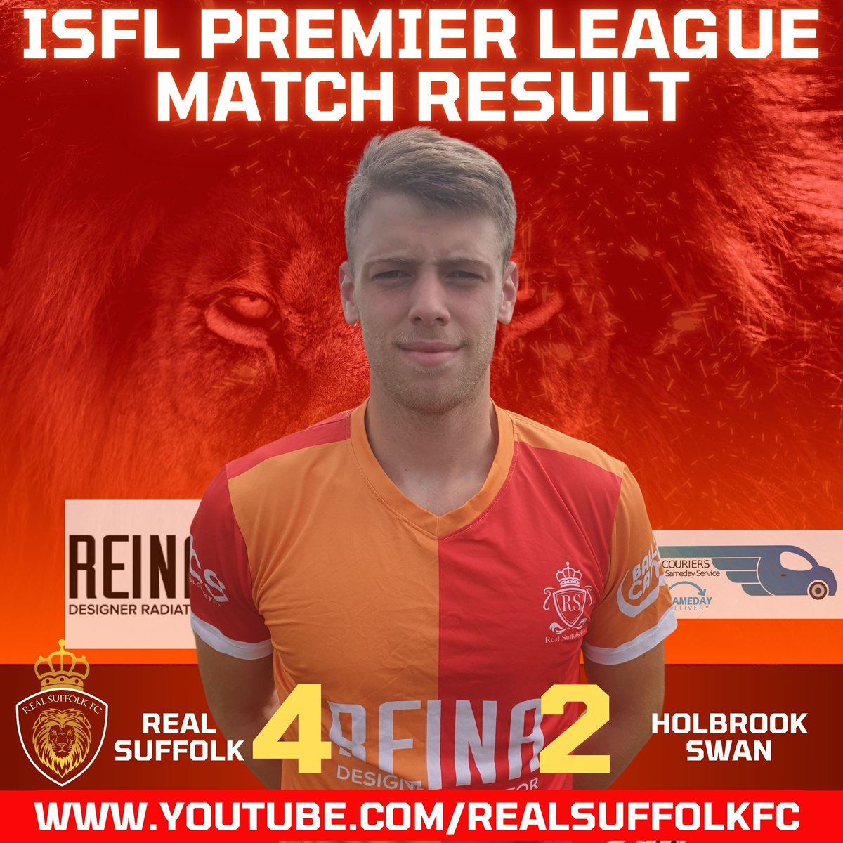 RealSuffolkFC's tweet photo. This team have a great ability to bounce bsck a great 4-2 win against Holbrook after last weeks 1-0 defeat, roll on next week #RealSuffolkFC #DestinyCouriers #SundayLeague #YouTubeTeam https://t.co/FtYPuAPrbE