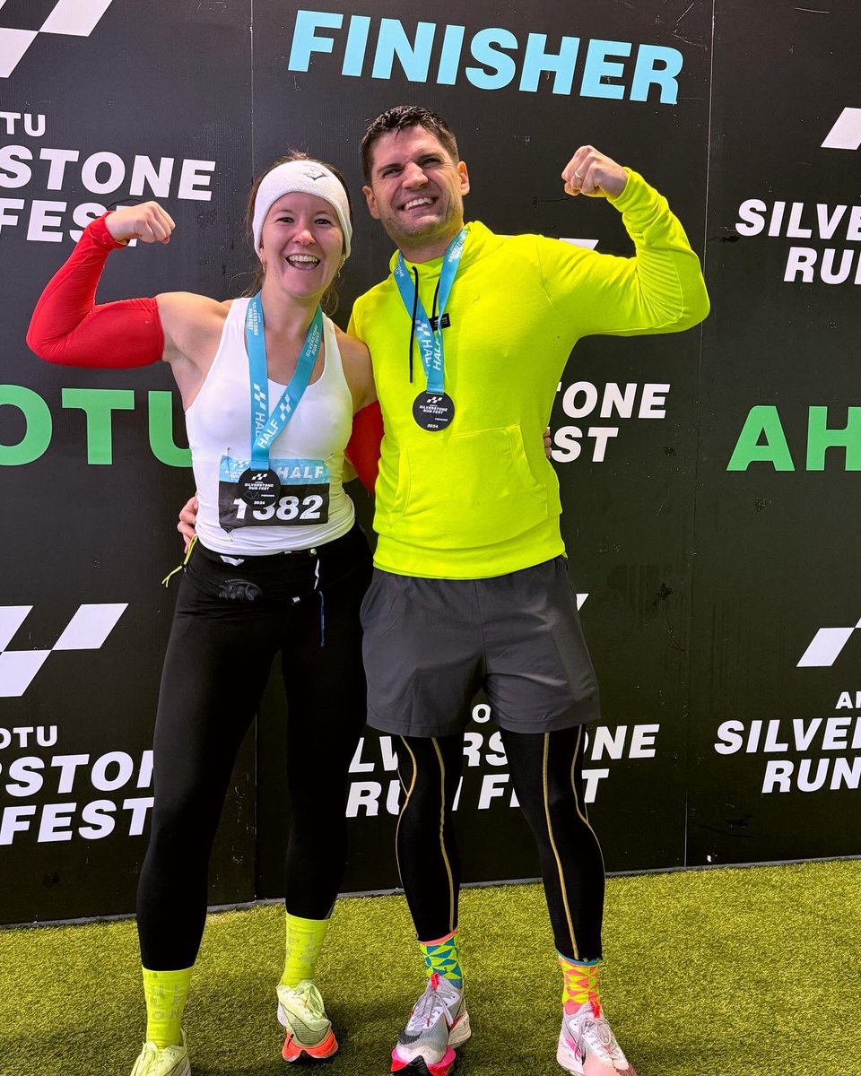 Half marathon PB in Storm Bert 🌧️💨 1h44 - chuffed with that!