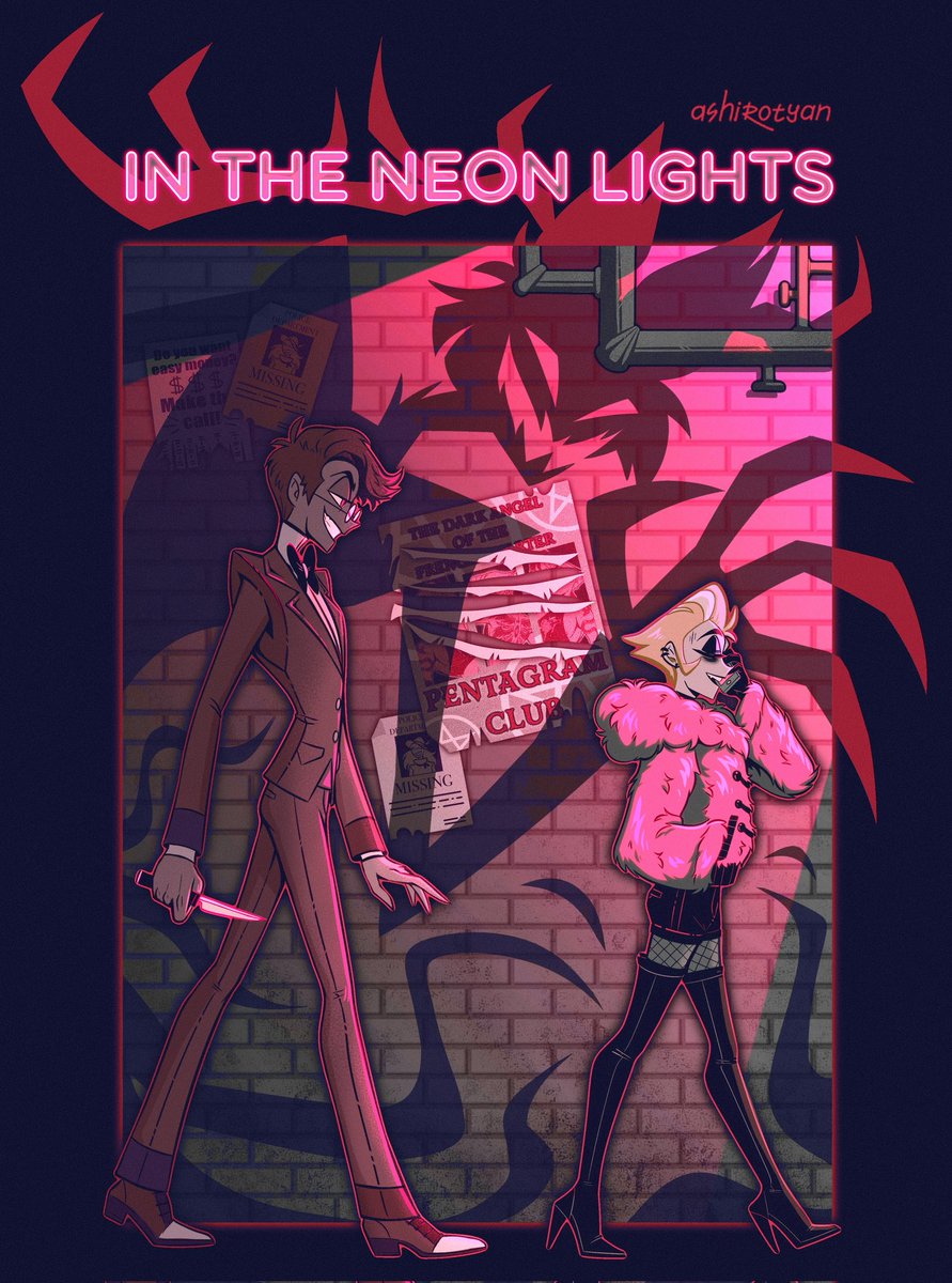 ashirotyan's tweet photo. In the neon lights AU💕✨

Fanfic:  https://t.co/zoyTLslFF4

#InTheNeonLightsAU #radioapple #Lucifer #Alastor #LuciferHazbinHotel #AlastorHazbinHotel #HazbinHotel https://t.co/me2AOv6ulS