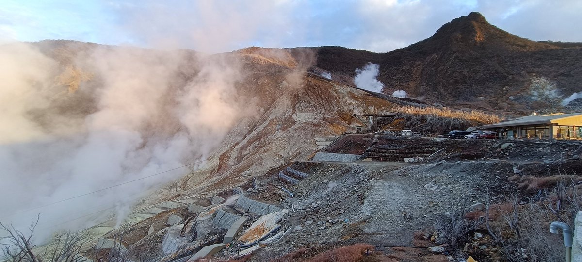 週末はずっと行けてなかった大涌谷デビューしたぜ
ロープウェイの待機列の長さにドン引きした