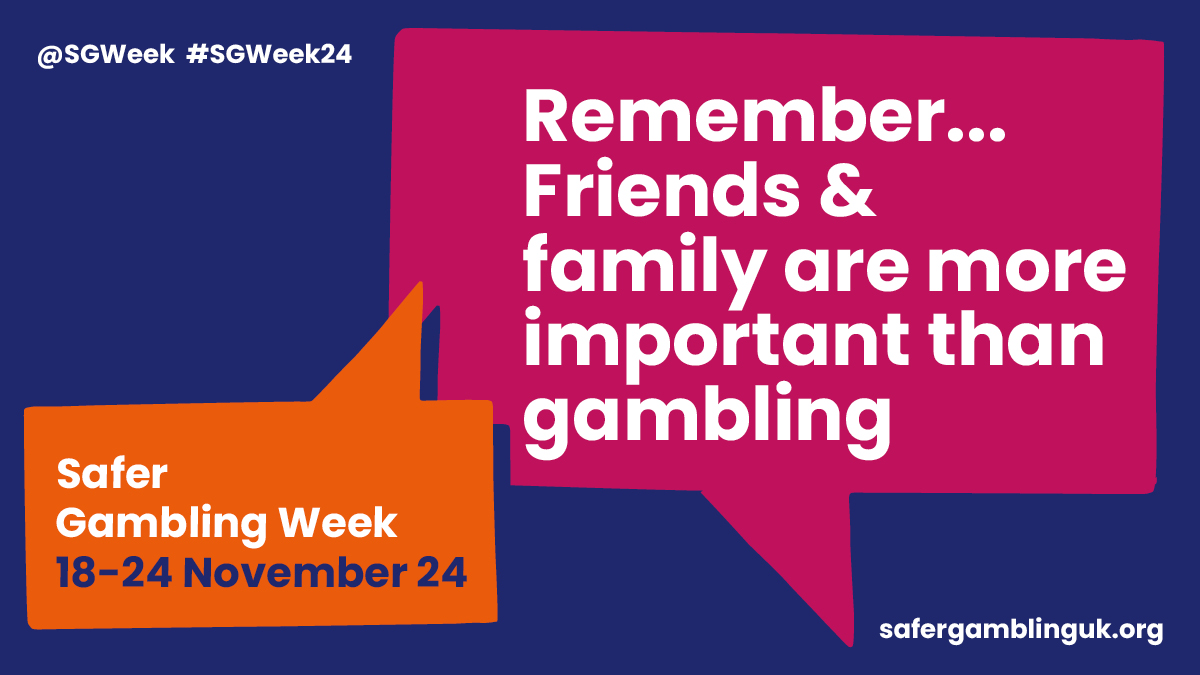 No jackpot is worth more than time with the people who mean the most. For #SGWeek24, let’s remember: friends and family are more important than gambling.