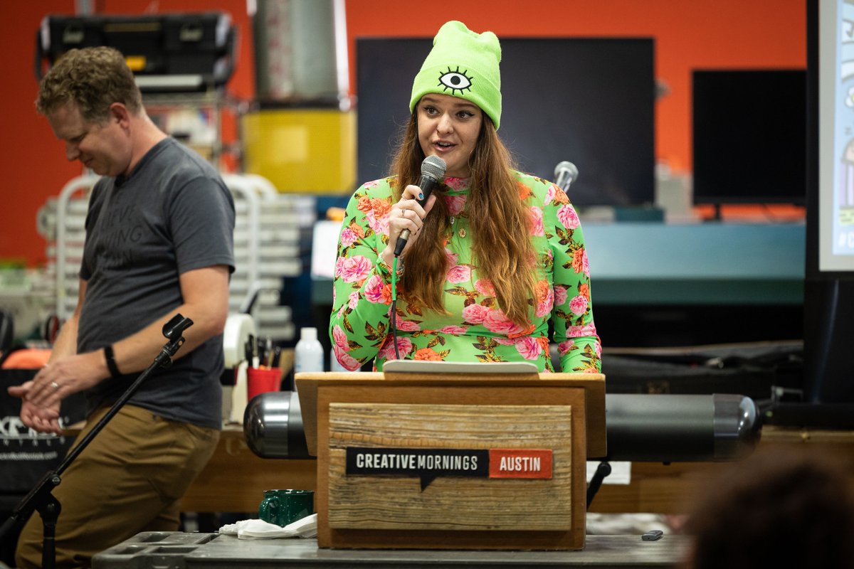 CM_Austin's tweet image. Our #CreativeMornings manifesto was read by our organizer, Liberty Gallagher at our November event. Thanks Liberty! #EveryoneIsWelcome #EveryoneIsCreative  #CMthread #CMATX