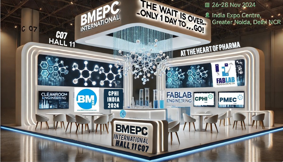 Nj_Scalrs's tweet photo. BMEPC INTERNATIONAL and FABLAB Engineering India pvt ltd 
are thrilled to invite you to CPHI &amp; PMEC India 2024, starting tomorrow!  
📍 Hall 11, Booth C07
📆 26–28 November 2024
🏢 India Expo Centre, Greater Noida, Delhi NCR
🚀 Hurry up! — See you there! https://t.co/eqnzN3vGmQ