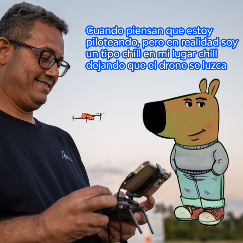 acostatech's tweet photo. Los pilotos y pilotas de drones somos tipos chill 😎 https://t.co/1xq6kx6oqE