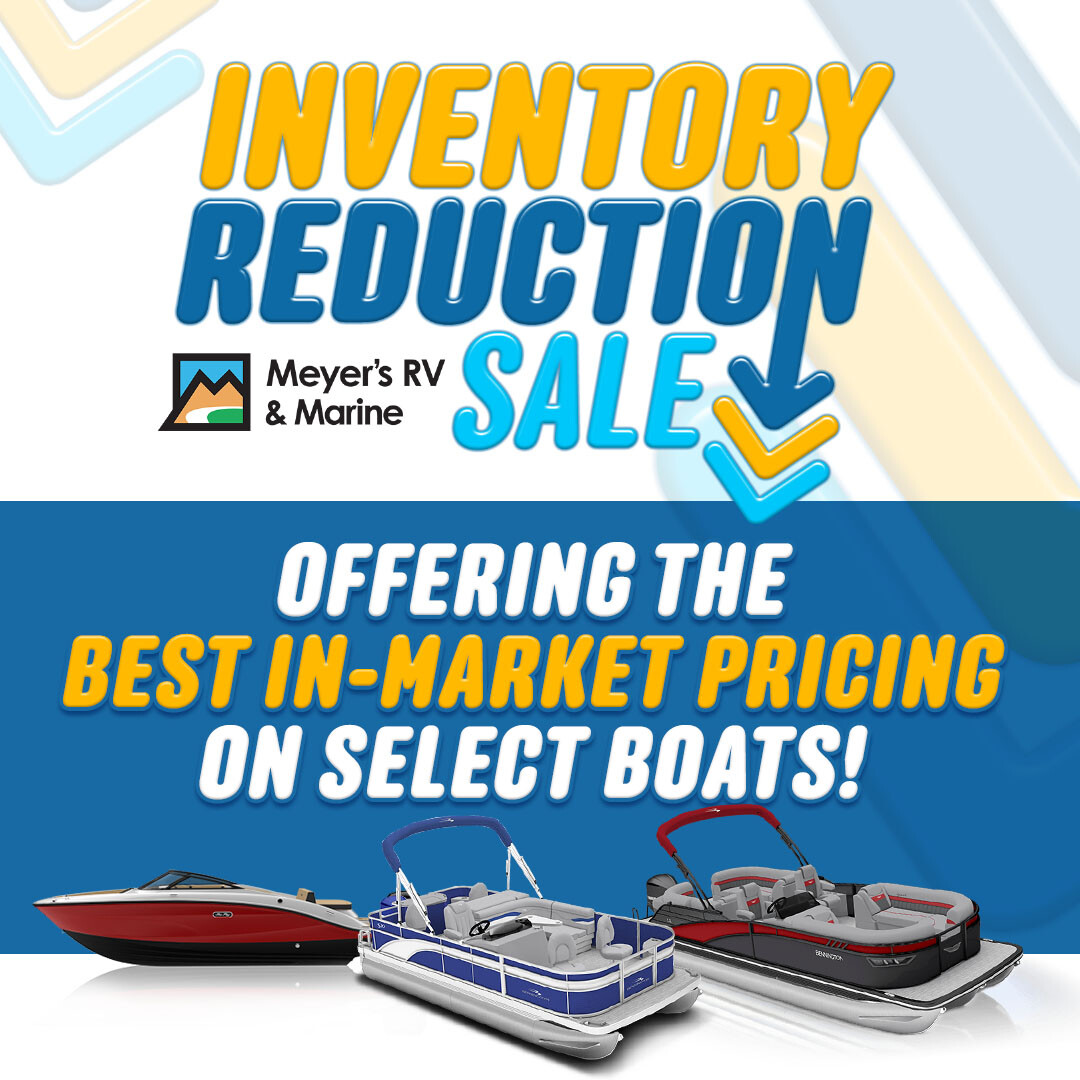 Meyers_RVs's tweet image. Get ready for our inventory reduction sale! 🚤 Enjoy the BEST IN MARKET PRICING on select Heyday and Bennington boats! 🌊 Don’t miss your chance to ride the waves this season! Limited time only, so act fast! 🛥️ meyersrvsuperstores.com/?utm_campaign=…

#InventoryReduction #BoatSale #MeyersBoats
