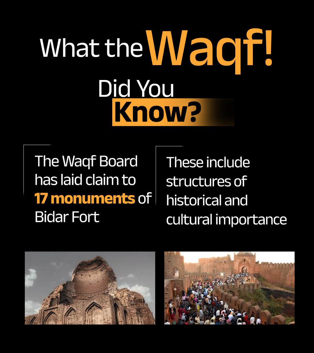 BJP4India's tweet photo. Why the Waqf law needs to be amended?

Here are some facts to help you understand. Part-1 https://t.co/3V9JofVh36