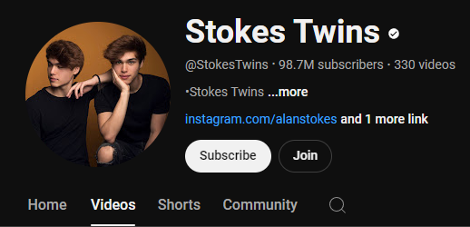 dacoolsharkie's tweet photo. why is no one talking about how stokes twins are gaining subscribers so much that their bout to hit 100m subs. https://t.co/ATemQ9u1Ti