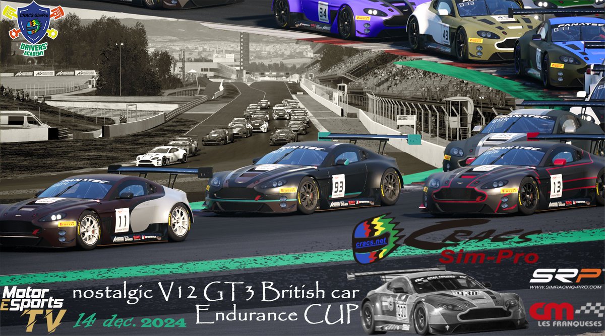 CRACS Sim-Pro (@cracsracingteam) on Twitter photo Gran evento Endurance 6h
Retransmisión en directo canal de youtube
Inscríbete thesimgrid.com/championships/…
<a href="/SRPsimracingpro/">SRP SimRacing-Pro.com</a> <a href="/SRPracingteam/">SRP Racing Team</a> <a href="/sim_grid/">SimGrid</a> <a href="/simracingcoach/">Simracingcoach</a> <a href="/virtual_rfeda/">Virtual RFEDA</a> <a href="/RGuadalope/">R.A.C. Circuito Guadalope</a> <a href="/Circuitcat_es/">Circuit de Barcelona-Catalunya</a> <a href="/AC_assettocorsa/">Assetto Corsa</a> <a href="/AM_eRACING_TEAM/">ABSOLUTE MOTORSPORT ACELITH A.S.D.</a> <a href="/AMR_Official/">Aston Martin Racing</a> Gran evento Endurance 6h
Retransmisión en directo canal de youtube
Inscríbete thesimgrid.com/championships/…
<a href="/SRPsimracingpro/">SRP SimRacing-Pro.com</a> <a href="/SRPracingteam/">SRP Racing Team</a> <a href="/sim_grid/">SimGrid</a> <a href="/simracingcoach/">Simracingcoach</a> <a href="/virtual_rfeda/">Virtual RFEDA</a> <a href="/RGuadalope/">R.A.C. Circuito Guadalope</a> <a href="/Circuitcat_es/">Circuit de Barcelona-Catalunya</a> <a href="/AC_assettocorsa/">Assetto Corsa</a> <a href="/AM_eRACING_TEAM/">ABSOLUTE MOTORSPORT ACELITH A.S.D.</a> <a href="/AMR_Official/">Aston Martin Racing</a>