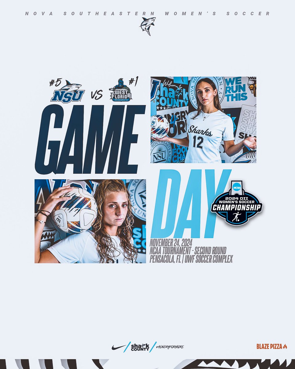 another chance to be great! 🦈💪

🆚 West Florida
📋 NCAA Tournament - Round 2
📍 UWF Soccer Complex (Pensacola, FL)
⏰ 4:00 PM
🖥️ flofc.com/live/146793?wa…
📊 goargos.com/sidearmstats/w…

#HungryForMore // #SharkCounty