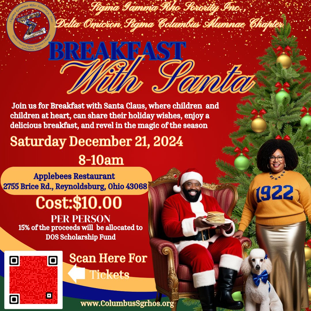 Join us for a magical morning at Delta Omicron Sigma’s Breakfast with Santa. Enjoy a delicious breakfast, take photos with Santa and spread some holiday cheer while supporting the DOS Scholarship Fund.  buy.stripe.com/00g3ek1DTeL29R…