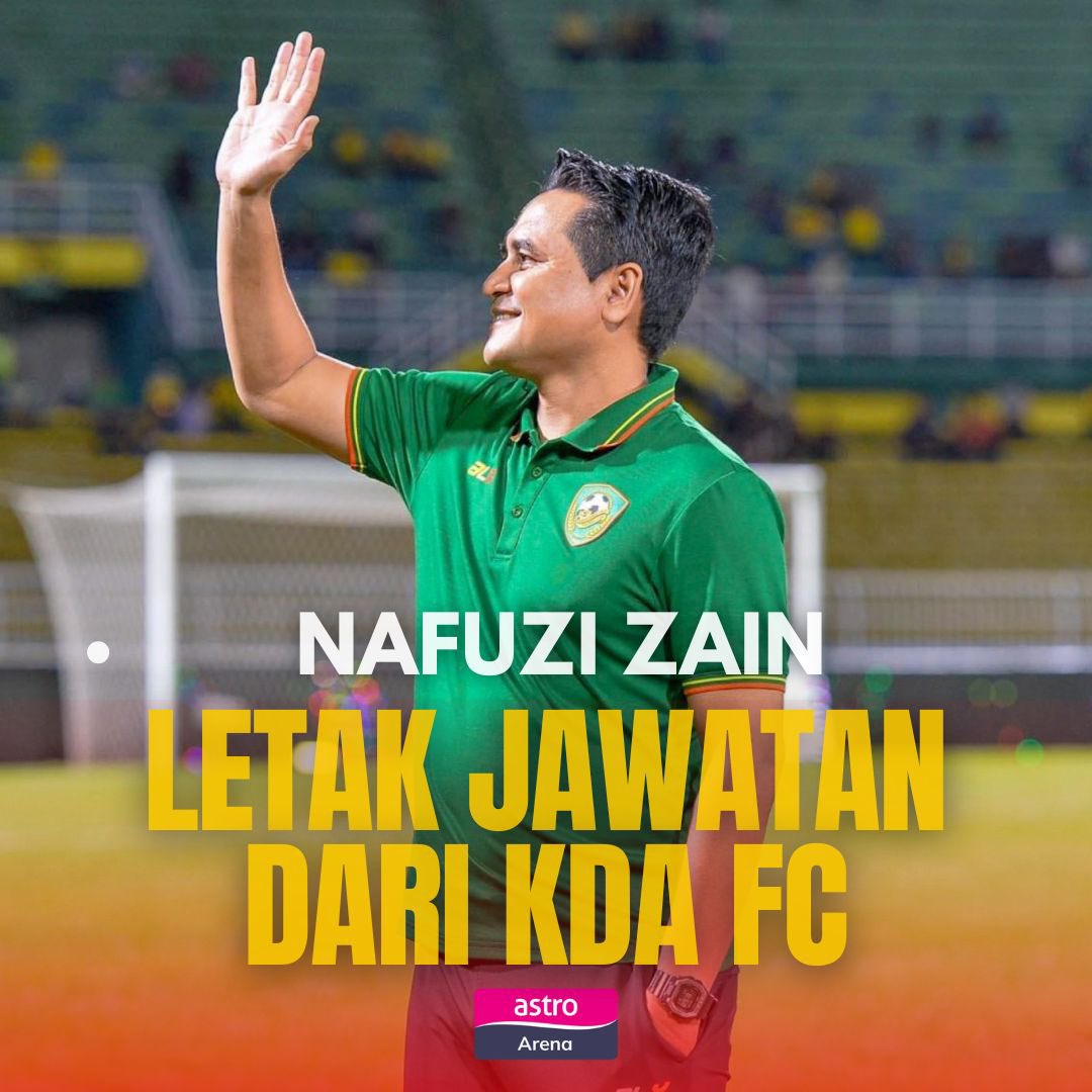 ASTROARENA's tweet image. Nafuzi Zain sah tinggalkan KDA FC‼️

KDA FC mengesahkan bahawa pihak pengurusan kelab itu telah menerima permohonan peletakkan jawatan hari ini. Difahamkan beliau menjadi calon jurulatih B23 negara.

#KDAFC