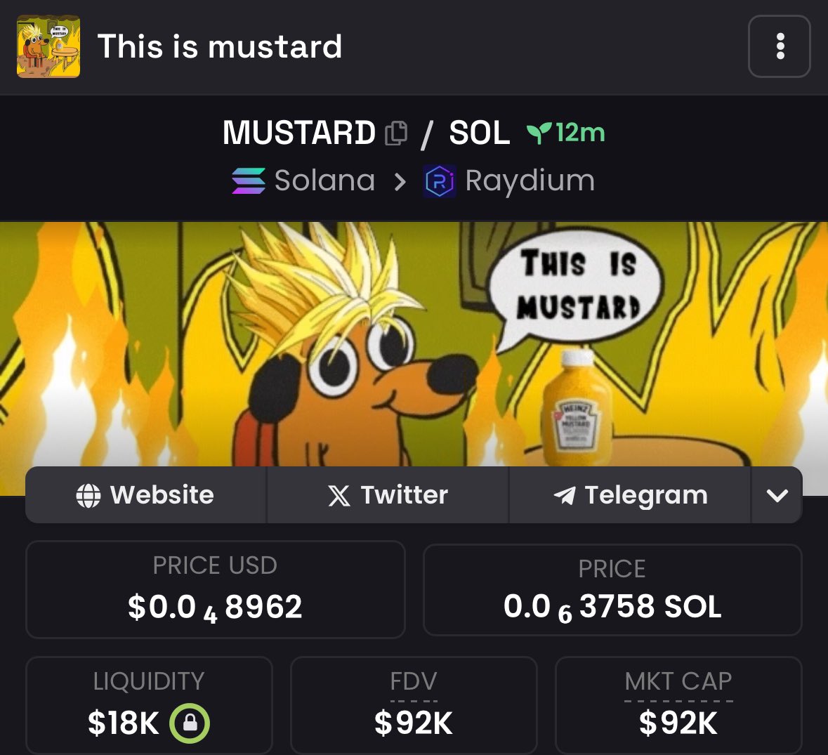 Dexscreener has been UPDATED

dexscreener.com/solana/QjZ4f6B…

t.me/ThisisMustardS…