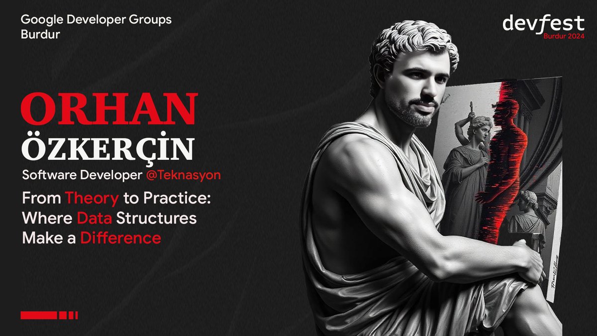 🚀 DevFest Burdur 2024'te sahne alıyor!

👨‍💻 <a href="/orhanozkercin/">Orhan Özkerçin</a>  (@Teknasyon)
🎯 "From Theory to Practice: Where Data Structures Make a Difference"
📅 30 Kasım
📍 Mehmet Akif Ersoy Üniversitesi

Bu eşsiz etkinliği kaçırmayın! 
#DevFestBurdur #GDG #Teknasyon #DataStructures #devfest24