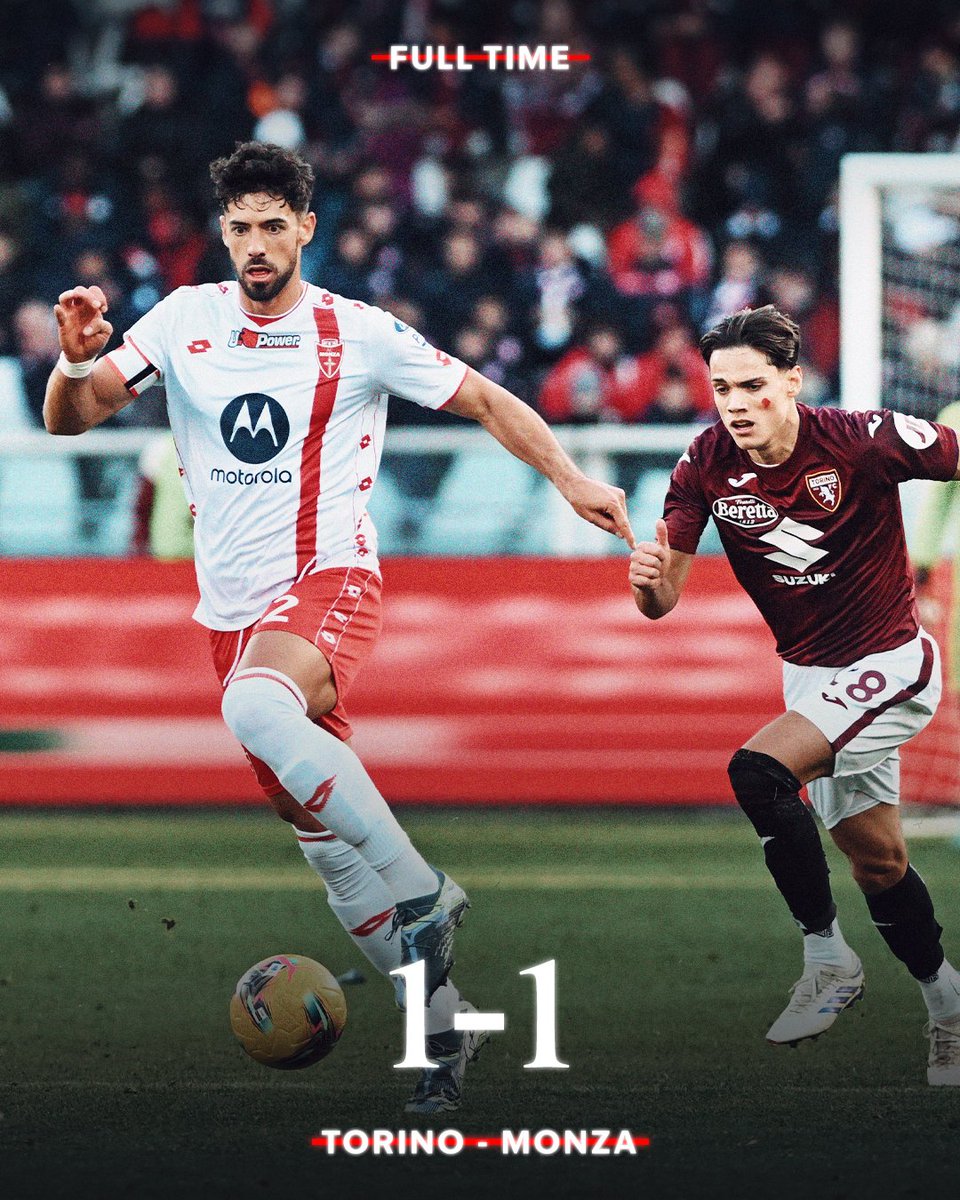 #FULLTIME ⚪️🔴

Un punto a testa alla fine di #TorinoMonza ⚖️