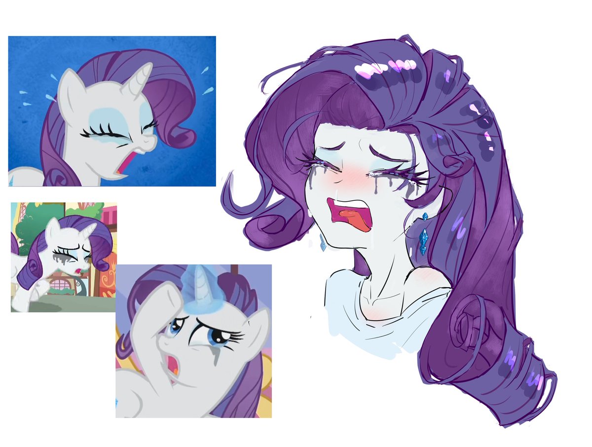 小哭包瑞瑞
#mylittlepony
#eqg
#mlp #fanart  #anime_girl #rarity
#小马国女孩