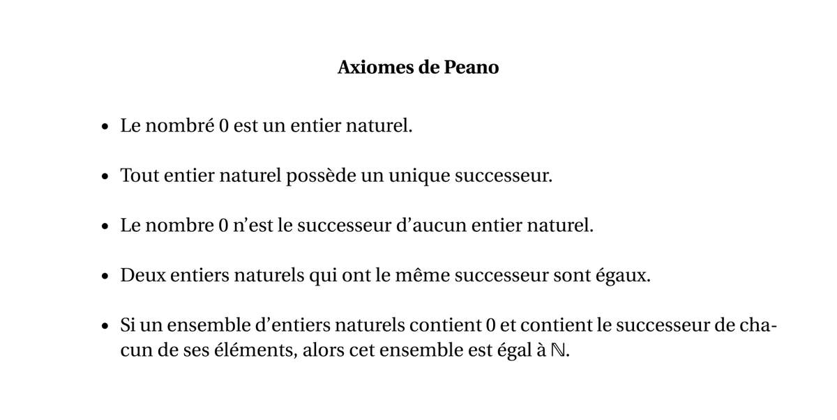 Les axiomes de Peano sont des axiomes proposés à la fin du 19ème siècle par le mathématicien Italien Giuseppe Peano visant à définir ce que sont les nombres entiers naturels.