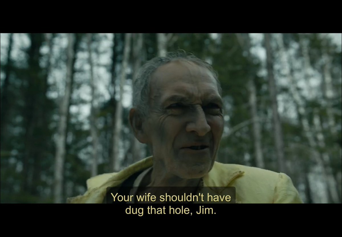 JustOneNinja's tweet photo. HOLD THE FUCK UP, the man in yellow was the voice Jim was talking to in season 1???? And the man in the painting in season 3 ???? 
Yeah I expect season 4 by September 2025 , not 2026
#FROM #FROMily https://t.co/4ROr5YuyT7