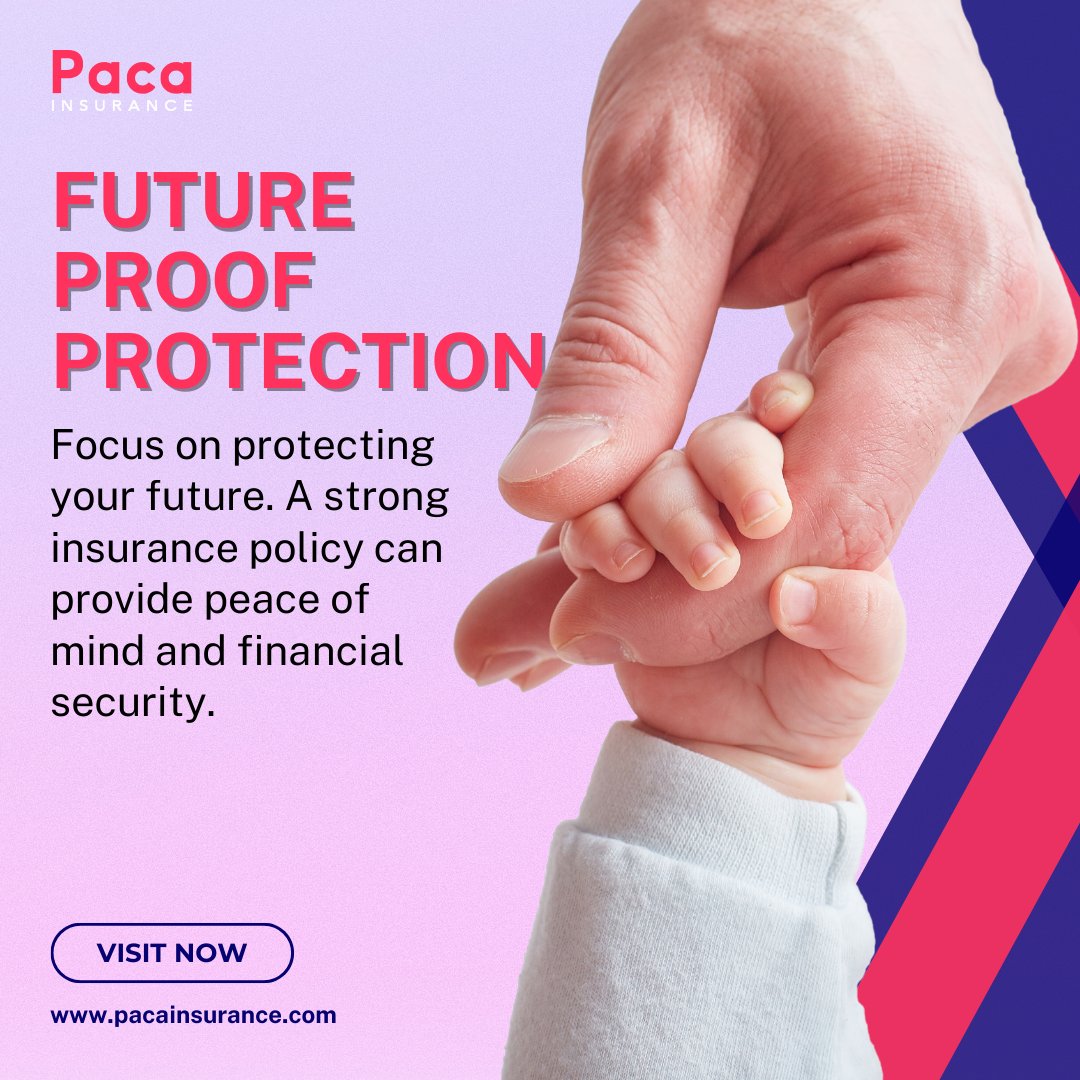 pacainsurance's tweet image. Highlight the benefits: &quot;Don&apos;t let life&apos;s unexpected events slow you down. Paca Insurance offers personalized protection to keep you covered.  

🚀 Visit us today for a free quote! pacainsurance.com  

#FutureProofProtection #Insurance #FinancialSecurity #PacaInsurance