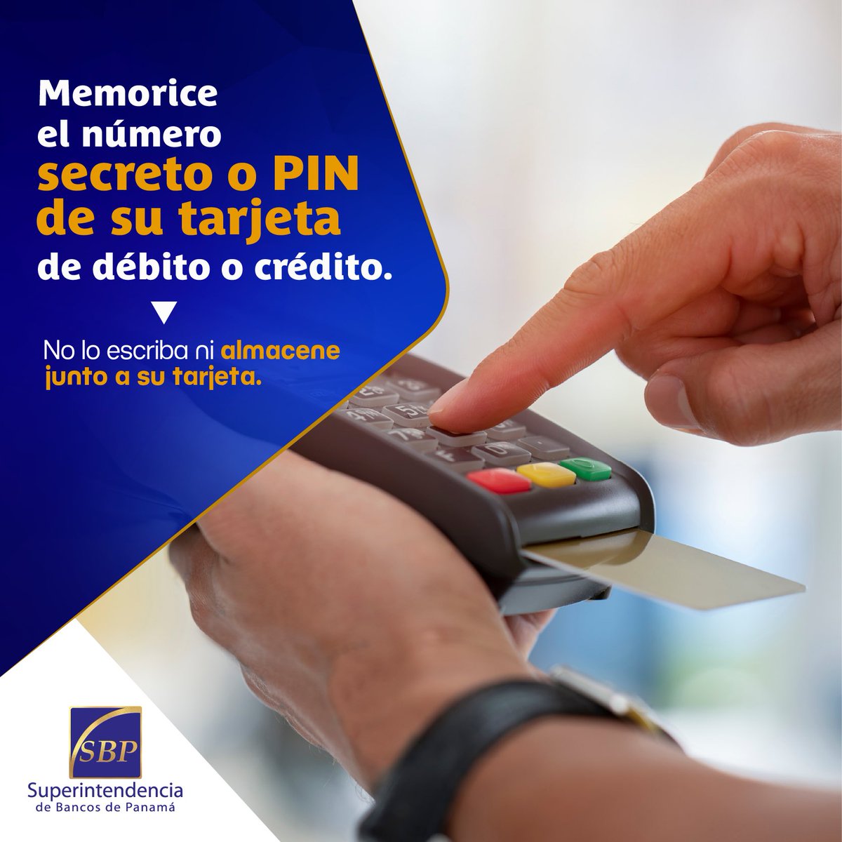 Superbancos_Pa's tweet photo. 🧐Adopte medidas de seguridad de sus medios de pagos electrónicos📲👨💻⚠️.
#SBPteInforma https://t.co/KTtdZyuwhM