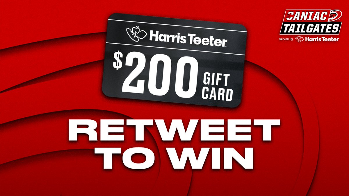 x - Carolina Hurricanes (@canes) on Twitter photo We've got a big tailgate week on deck!
RT for a chance to win $200 from <a href="/HarrisTeeter/">Harris Teeter</a> to stock up for your next #Canes tailgate We've got a big tailgate week on deck!
RT for a chance to win $200 from <a href="/HarrisTeeter/">Harris Teeter</a> to stock up for your next #Canes tailgate