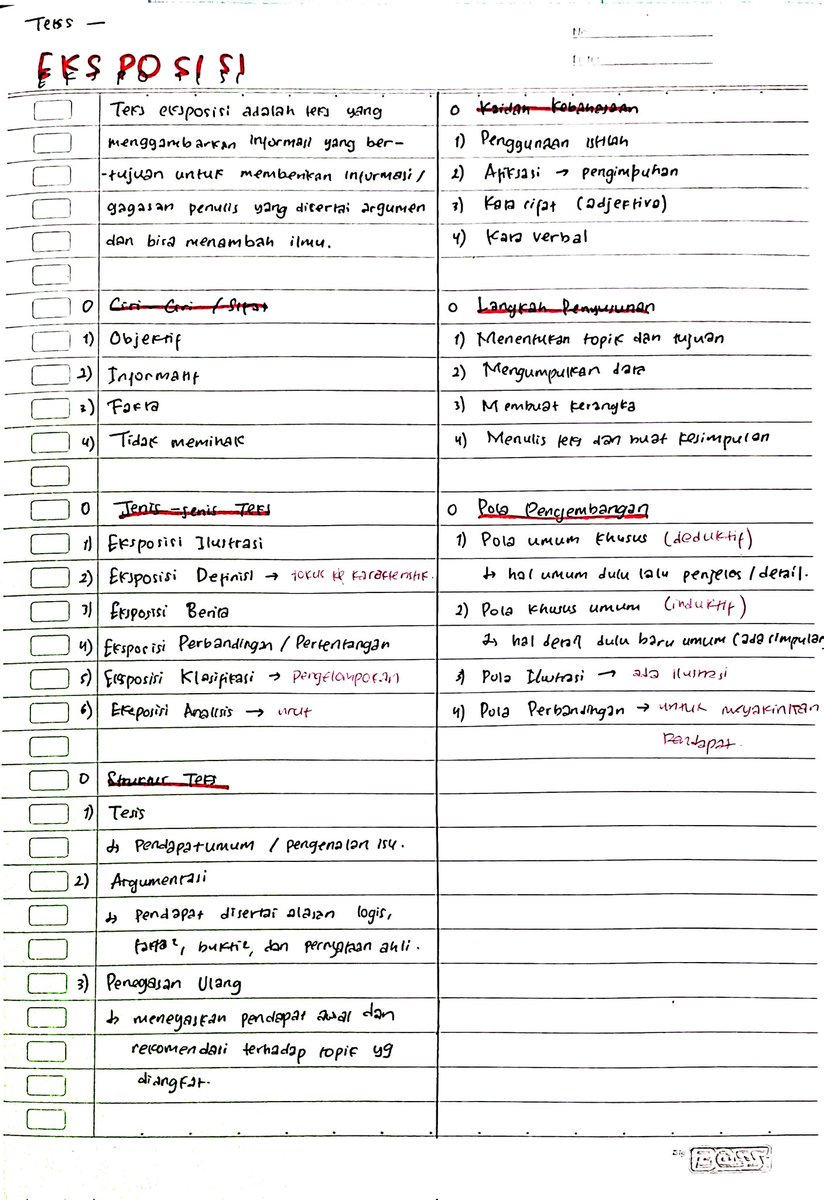yjwstans's tweet image. 📖. Catatan Bahasa Indonesia Kelas 10
Kurikulum Merdeka—Semester 1
ㅤㅤ›  ‘Laporan Hasil Observasi (LHO)’
ㅤㅤ›  ‘Teks Eksplanasi’
ㅤㅤ›  ‘Teks Eksposisi’
ㅤㅤ›  ‘Kritik Sosial: Teks Anekdot’
ㅤㅤ›  ‘Teks Hikayat’

source: sekolah, twt
#studytwt