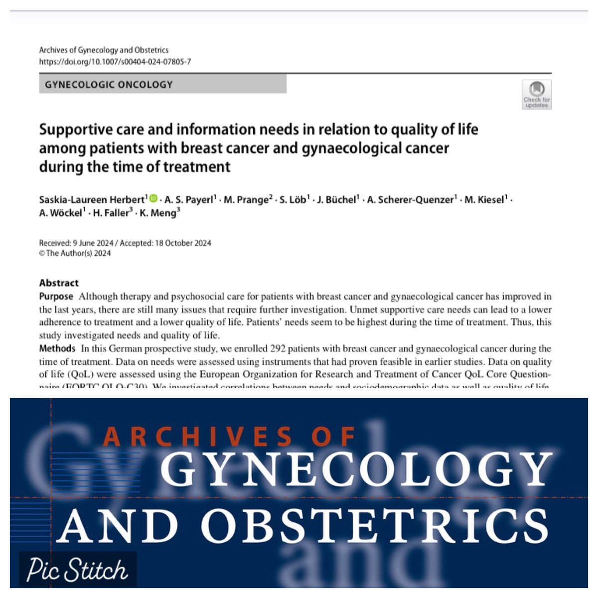 Archives of Gynecology and Obstetrics tweet media