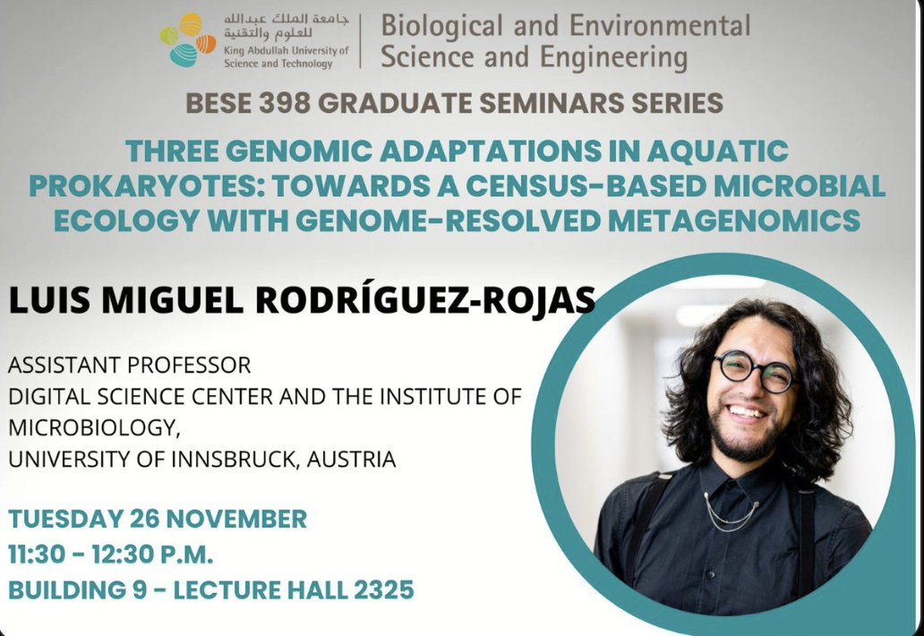 Alexandre Soares Rosado (@rosado_as) on Twitter photo Excited to welcome Luis Miguel to our lab at KAUST! Looking forward to an incredibly productive and collaborative week with him and the team. <a href="/KAUST_BESE/">KAUST BESE</a> <a href="/MegbLab/">Microbial EcoGenomics & Biotechnology Laboratory</a> Excited to welcome Luis Miguel to our lab at KAUST! Looking forward to an incredibly productive and collaborative week with him and the team. <a href="/KAUST_BESE/">KAUST BESE</a> <a href="/MegbLab/">Microbial EcoGenomics & Biotechnology Laboratory</a>