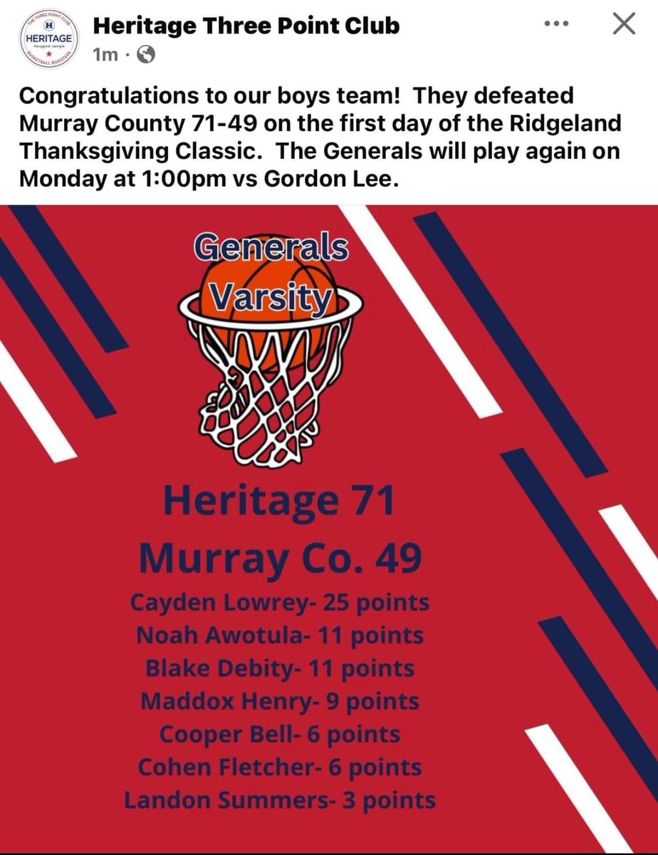 First game of the season.