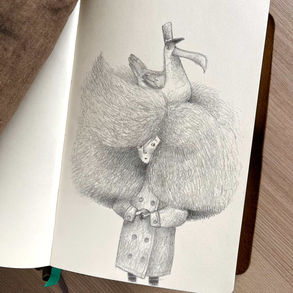 Be kind as those you meet carry a heavy burden. #sundaysketch #kidlitart