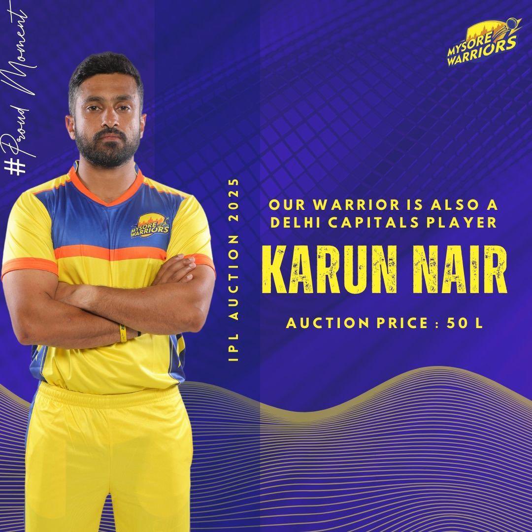 Our Nayaka flies to the capital! 🫡

Mysore 🛫 Delhi

#IPLAuction #MysoreWarriors #GoWarriors #DelhiCapitals