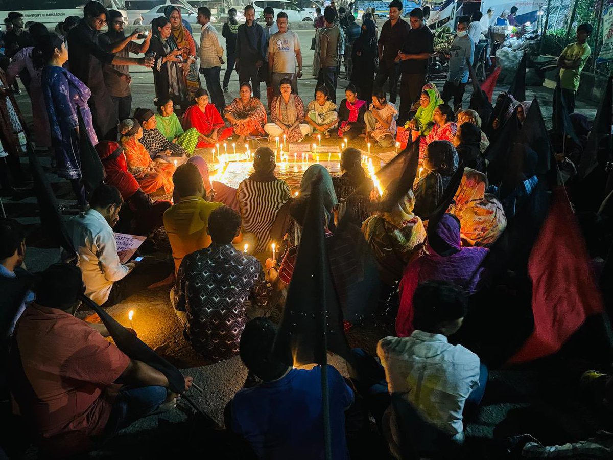 NazmaAkter73's tweet photo. It's been a decade since the tragic #Tazreen_Fire. We stand in solidarity with the victims and their families. SGSF calls for the immediate penalty for the owner of Tazreen Fashions. We urge the Brand to #SigntheAccord. https://t.co/5ESI54uqyK