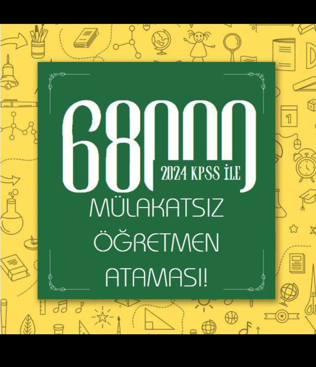 Gereği yapılsın. Puanlar alındı sıralamalar belli… Okullarda öğretmen açığıda fazlaca.. Söz sizde
<a href="/RTErdogan/">Recep Tayyip Erdoğan</a> 
<a href="/Yusuf__Tekin/">Yusuf Tekin</a> 
<a href="/tcmeb/">Millî Eğitim Bakanlığı</a> 
<a href="/memetsimsek/">Mehmet Simsek</a> 
<a href="/dbdevletbahceli/">Devlet Bahçeli</a> 
#MEB68BinAdilAtama