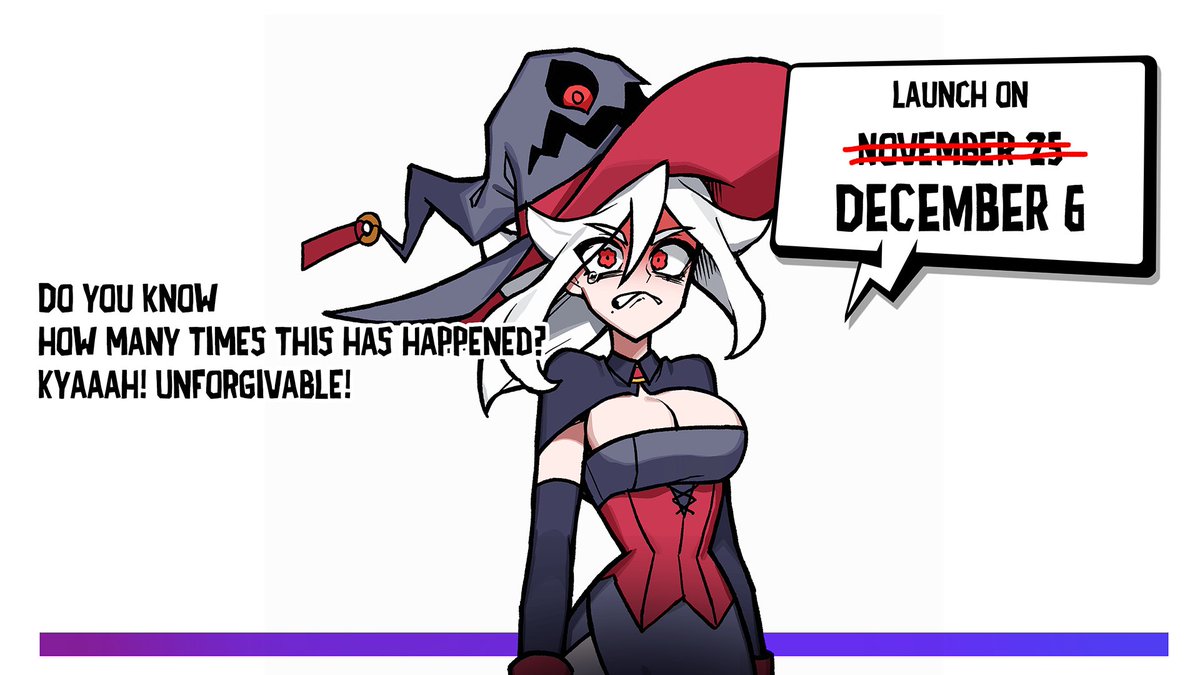 witch_council's tweet photo. We apologize...this is the last release delay announcement.

We sincerely apologize to all of you who have been waiting for the game to be released.

Our new target release date is Friday, December 6th at 1:00 PM KST. https://t.co/ULwEZbqLY4