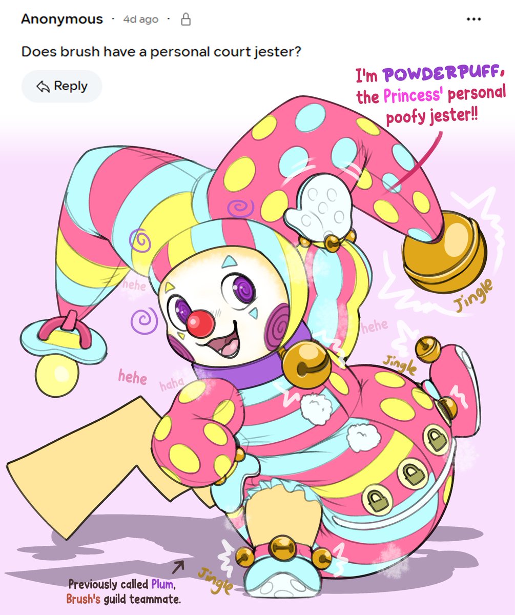 Isn't Brush's jester just the cutest thing?~