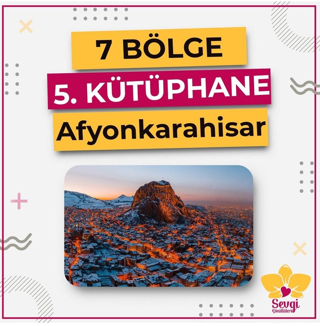 sevgigonulluler's tweet photo. 7 Bölge 7 Kütüphane projelerimizin beşincisi için Ege Bölgesi Afyondayız. 

Afyon'da kuracağımız kütüphaneyle çocuklarımıza bilgiye açılan bir kapı daha aralamayı ve birbirinden güzel etkinlikler yapmayı hedefliyoruz. https://t.co/ebmNIswV3g