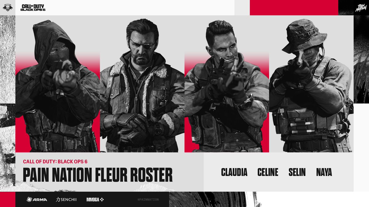 We’re proud to announce our newest addition: a powerhouse female team ready to compete in the @TheSakuraGG league! 🌸

 🌸<a href="/ClaudiaSunfire/">Claudia 🐾</a>
 🌸<a href="/nayagxming/">Naya</a>
 🌸<a href="/Selinncod/">Selin</a>
 🌸<a href="/zCeliinee/">C e l i n e</a> 

Welcome Team Fleur to the #PainNation family!

#SakuraLeague 🌸 #BleedThemOut 🩸