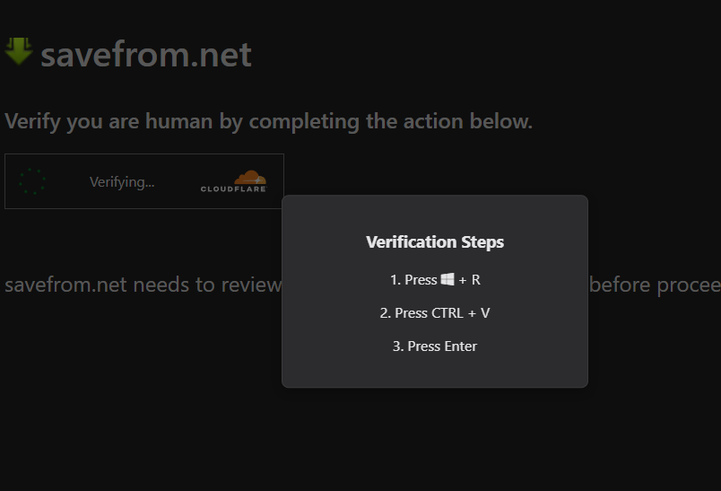 New type of drive by download attack. You are basically pasting a powershell command on your 'run' window, that download and executes additonal payloads on your system.
#phishing #malware  #CyberSecurity #alert