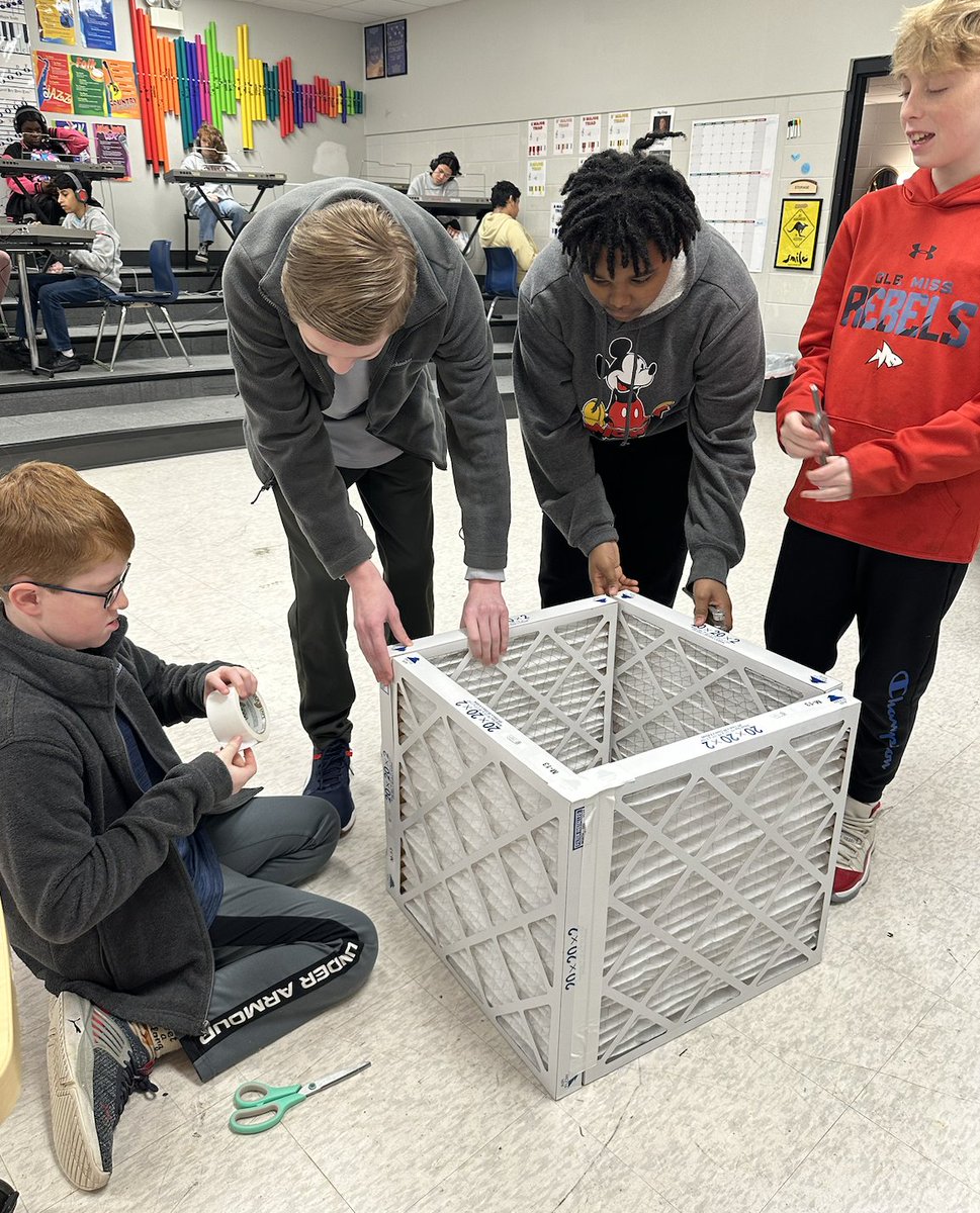 JimRosenthal4's tweet photo. CleanAirK12 (Corsi-Rosenthal Foundation) has been busy giving grants of filters, fans, instructions and lesson plans.  Comments from Oxford Middle School teacher Hannah Ardrey: "This is such a fun, easy project that takes very LITTLE time but has BIG results!" https://t.co/YSVyAB2aNO