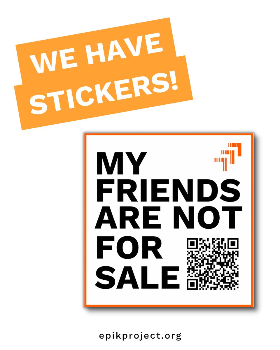 Epik_Project's tweet photo. My Friends Are Not For Sale has stickers! Want to snag some? Catch us at our next event or shoot us a message!
-
What is My Friends Are Not For Sale? Learn more: https://t.co/Rumgbc4TvU
#MFANFS #EpikProject #DECA #Stickers #Swag https://t.co/I7JACTpof9