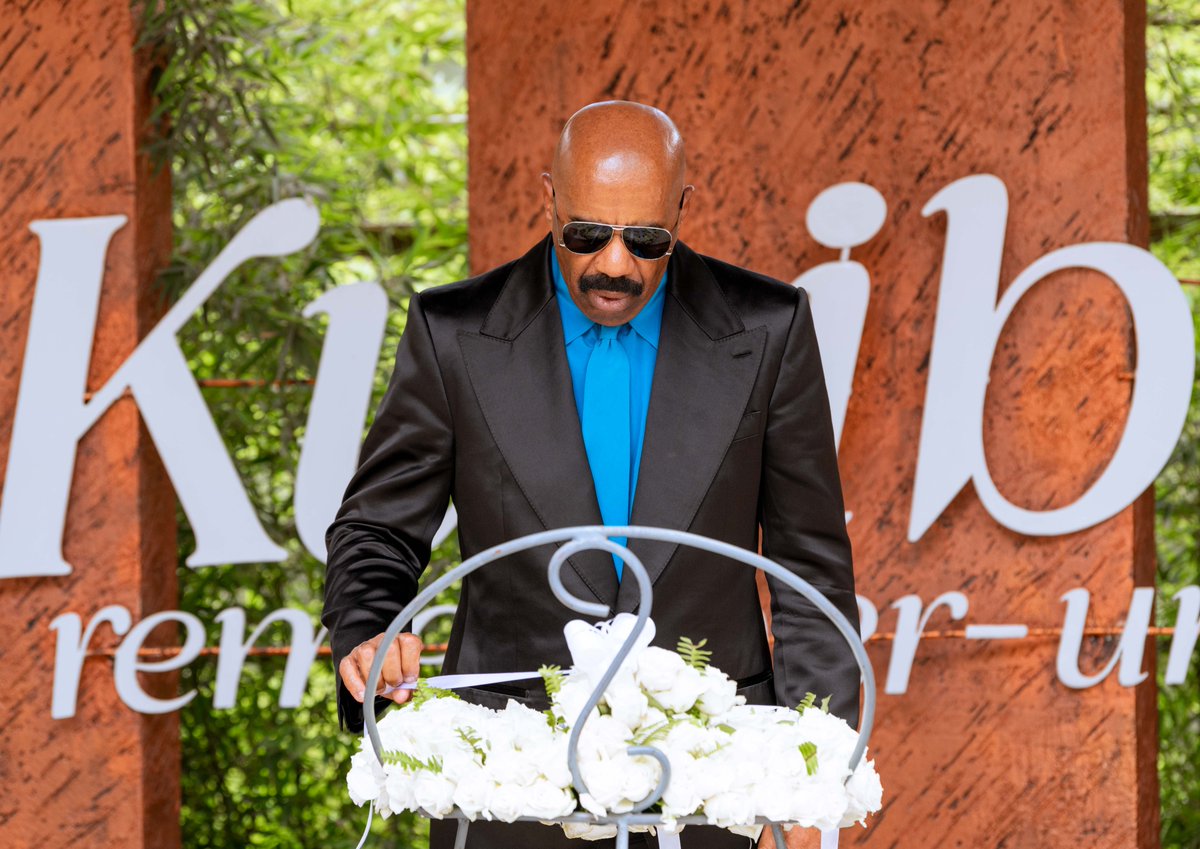 During his recent visit to Rwanda, Mr. <a href="/IAmSteveHarvey/">Steve Harvey</a>, an American Entrepreneur, Entertainer, Philanthropist and TV host, visited the Kigali Genocide Memorial to honour the victims of the Genocide against the Tutsi.