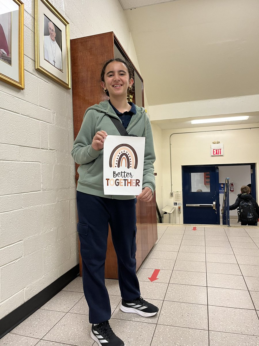 Members of our St Joes HAT team busy at work greeting and welcoming students into school during Anti-Bullying week… BUT this is becoming a habit here at St Joes! Stay tuned for more exciting work from our amazing HAT ambassadors!!! <a href="/MorrisHucal/">Morris Hucal</a> <a href="/HWCDSB/">HWCDSB</a>