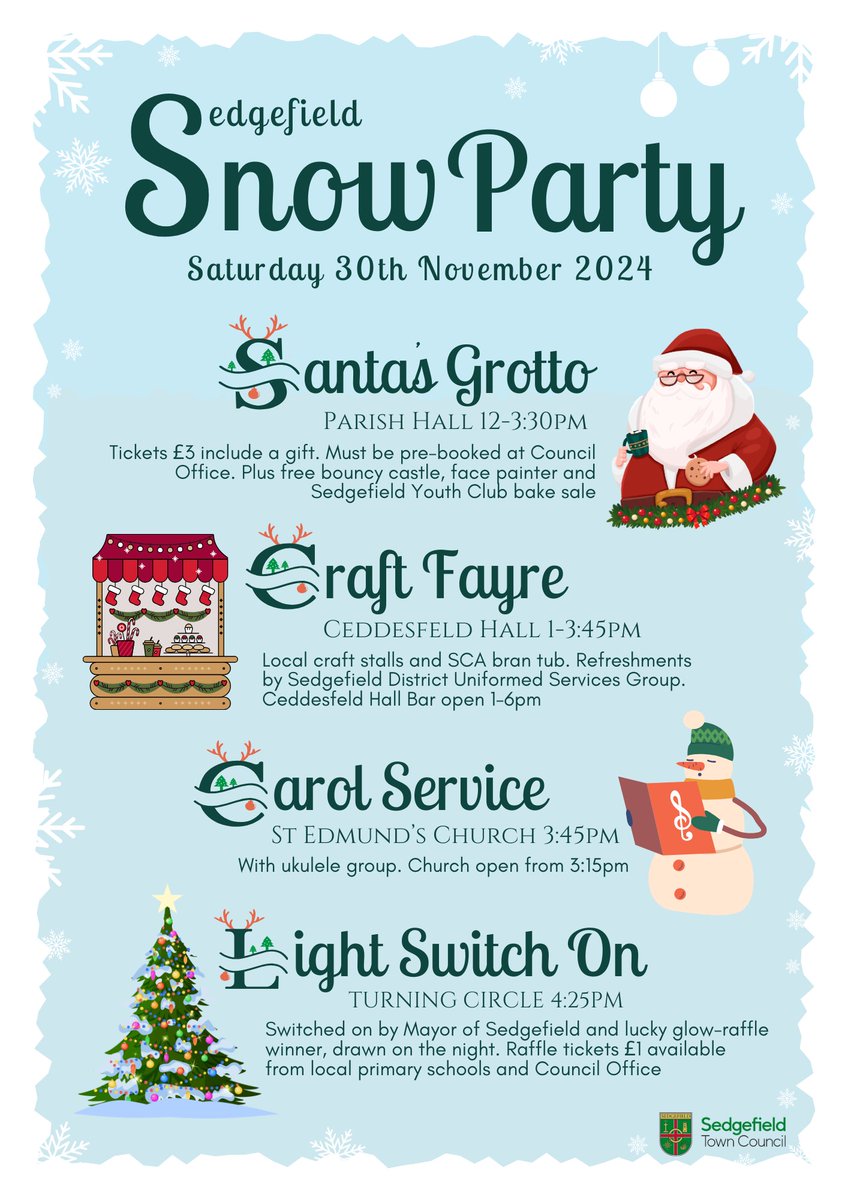 Sedgefield Ploggers (@sedgefieldplogs) on Twitter photo Our next plog will be on the morning after <a href="/SedgefieldTC/">Sedgefield TCouncil</a>'s Snow Party. We'll mark the start of Advent with a tidy up, and an opportunity to do some shopping at <a href="/sedgyfarmmarket/">SedgyFarmersMarket</a>.
Everyone will be welcome! 😀
#keepbritaintidy #plogging #lovewhereyoulive Our next plog will be on the morning after <a href="/SedgefieldTC/">Sedgefield TCouncil</a>'s Snow Party. We'll mark the start of Advent with a tidy up, and an opportunity to do some shopping at <a href="/sedgyfarmmarket/">SedgyFarmersMarket</a>.
Everyone will be welcome! 😀
#keepbritaintidy #plogging #lovewhereyoulive