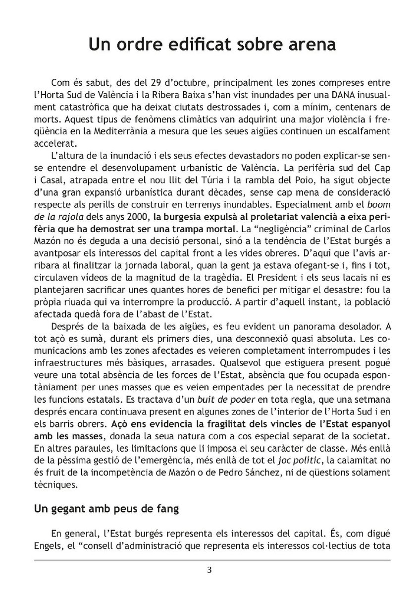 Un ordre edificat sobre arena

Nueva publicación en torno a los sucesos de la DANA en reconstitucion.net/Documentos/DAN…