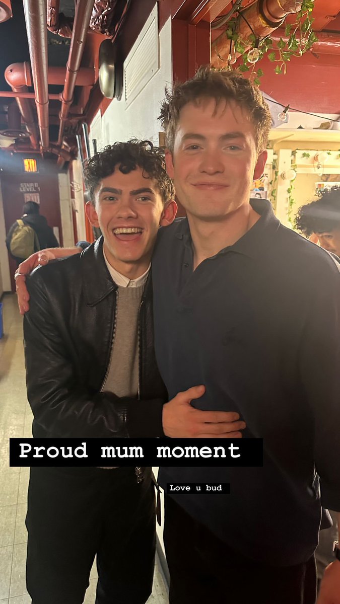 dailyjlocke's tweet photo. joe locke posts on insta story after seeing kit connor in “romeo + juliet”:

“proud mum moment
love u bud” https://t.co/D8KslxMzP0