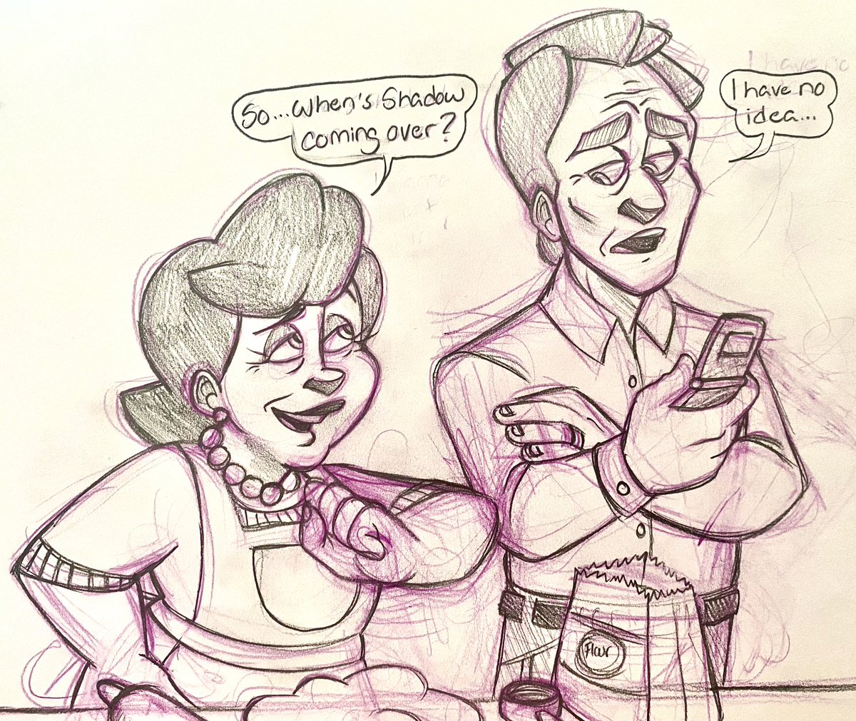 Jewelinhistory1's tweet photo. My headcanon was that Abe’s wife was in the room the whole time he was on the phone with Sonic and Shadow 🤣🤣 #AskShadow #SonicXShadowGenerations #abrahamtower https://t.co/q6BgNhpMGH