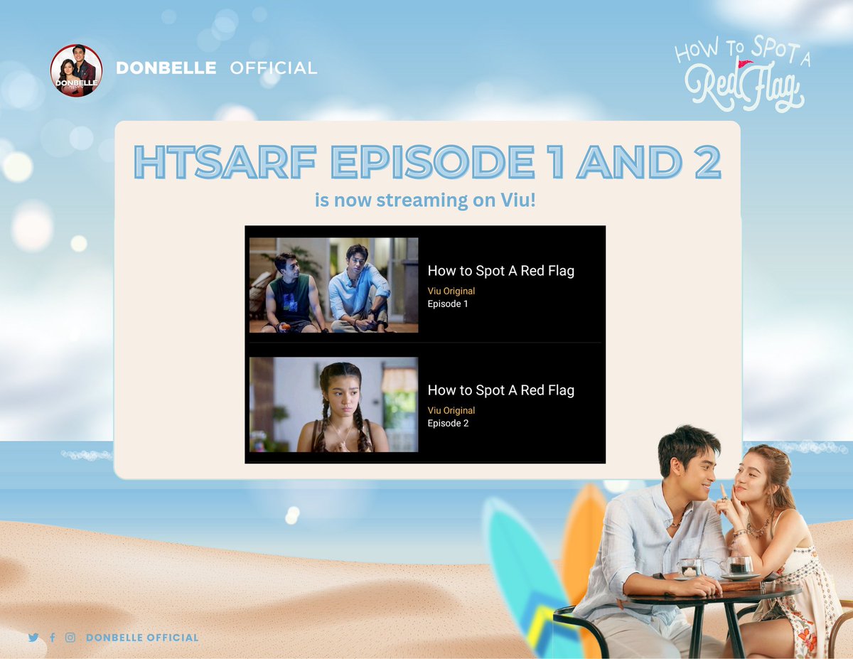 #HTSARF • Episode 1 – Talking Stage and Episode 2 – Cheater is now available on <a href="/Viu_PH/">Viu Philippines</a>!

HTSARF NOW STREAMING 
#DonnyPangilinanAsMatt 
#BelleMarianoAsCha 
#DonBelleOnViu
#HowToSpotARedFlag