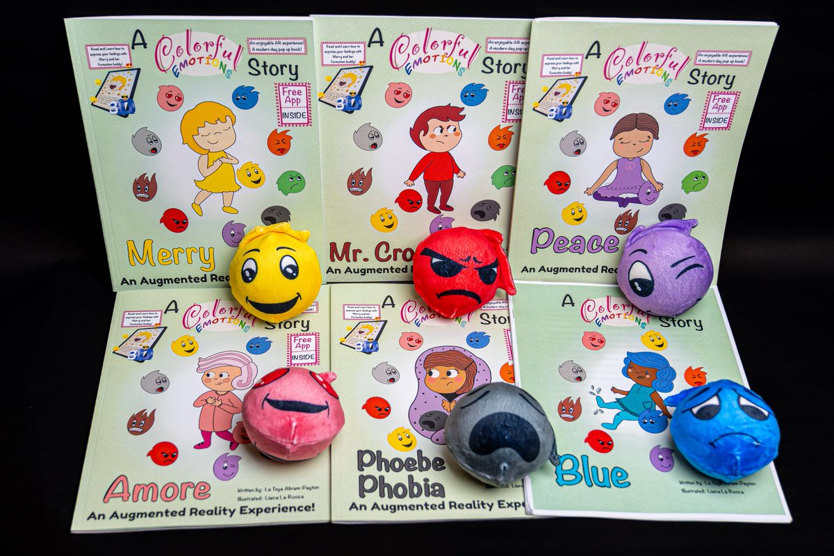 #EmotionalIntelligence All our books helps children know that it is ok to feel!!! Comes with stress balls! Books comes to life! #Augmented #REALITY