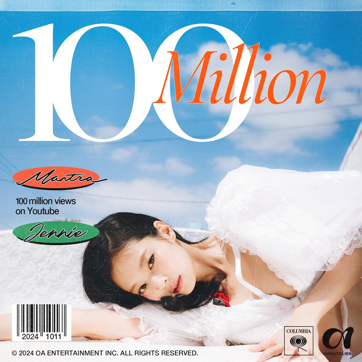 Jennie_HQ's tweet photo. MANTRA HITS 100 MILLION VIEWS ON YOUTUBE 〽️ THANK YOU 🧡

🔗 https://t.co/fmMHzbhVbx https://t.co/zPH1v6ixfb