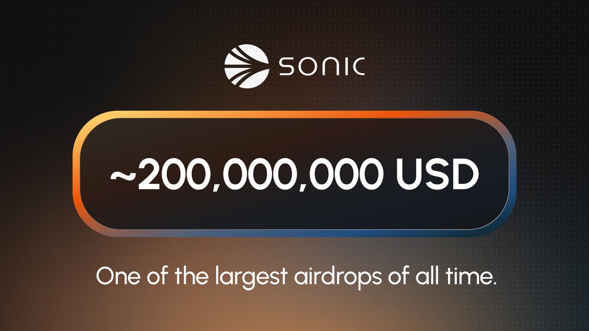 The $S airdrop is currently ~$200 million.