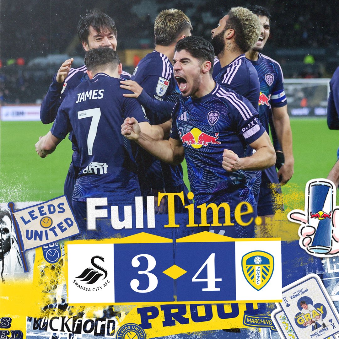 LUFCJapanWhites's tweet photo. 雨中の激戦を制したのはリーズ!
これでサンダーランドとシェフィールドUtdに勝点で並び、得失点差で上回り、今季初の首位に立ちました!!!
#LUFC #SWALEE https://t.co/TrpJRo7SY1